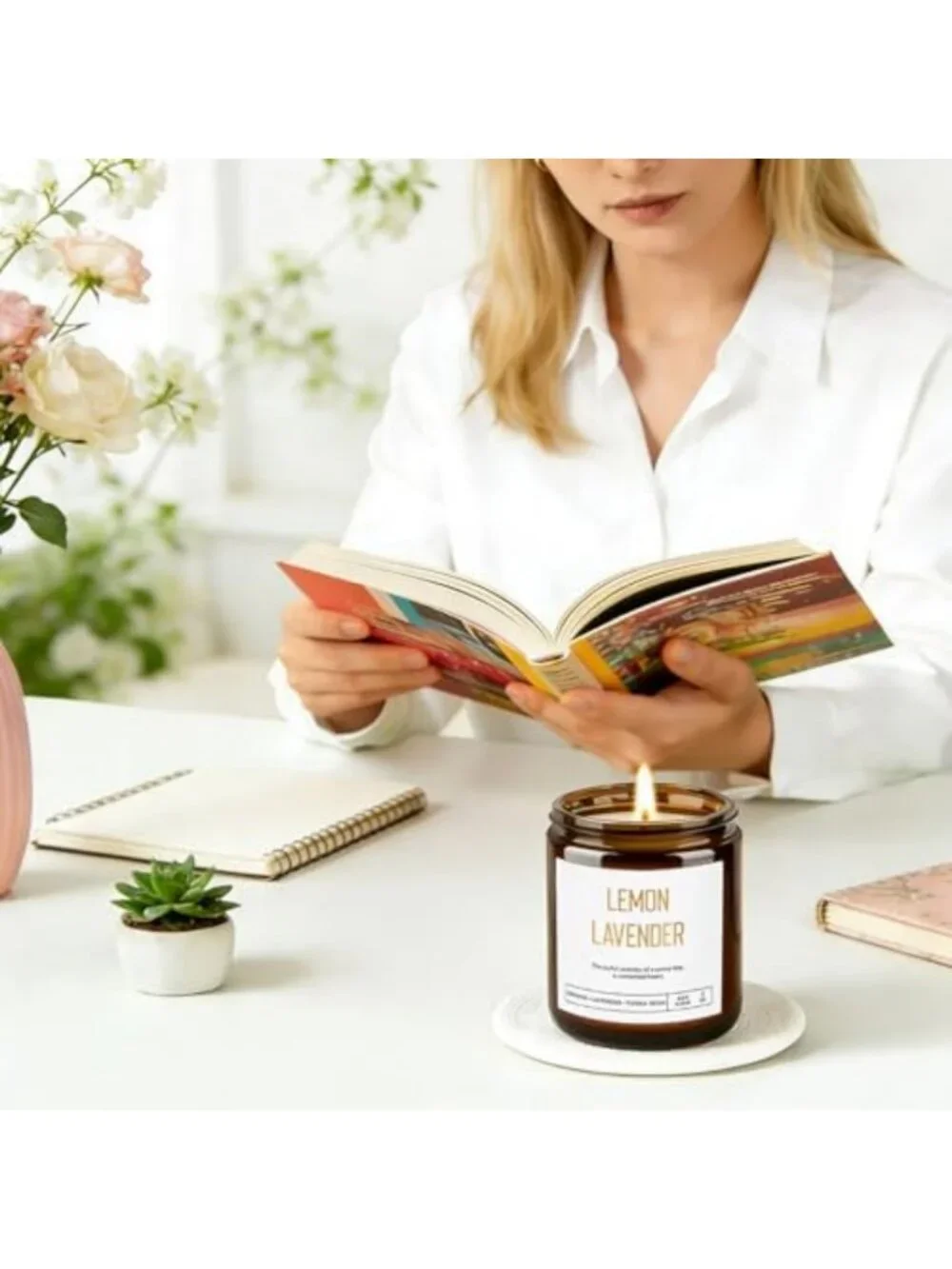 Scented Soy Candles Gift Set - Non-Toxic, 6 Pack for Home Decor & Relaxation